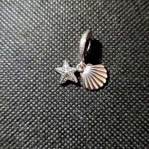 Starfish and Sea Shell Dangling Charm